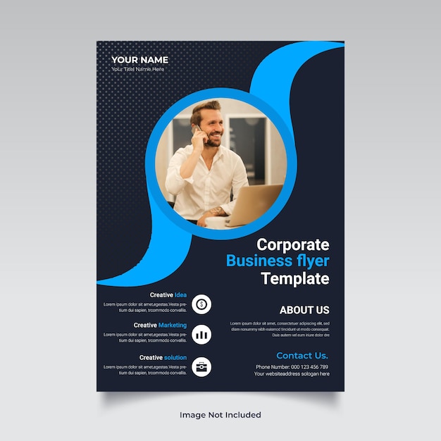 Affiche de flyer d'entreprise et modèle de flyer d'entreprise moderne