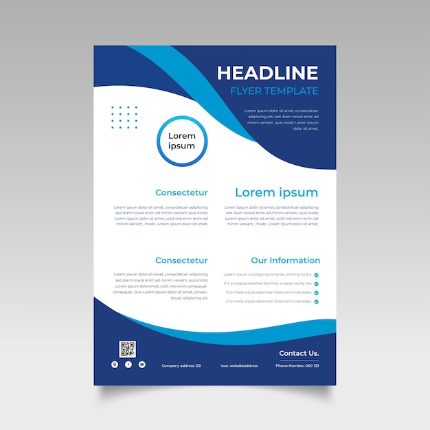 Affiche de flyer d'entreprise et modèle de flyer d'entreprise moderne