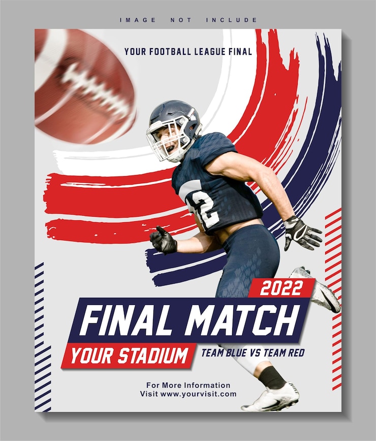 Vecteur affiche et flyer de football américain