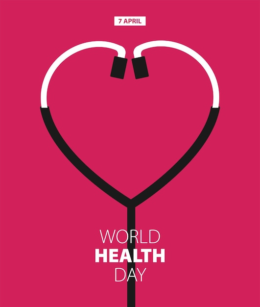 Vecteur affiche ou fond de bannière de la journée mondiale de la santé