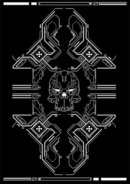 Affiche futuriste de cyberpunk. Modèle d'affiche futuriste rétro. Modèle d'affiche abstraite Tech.