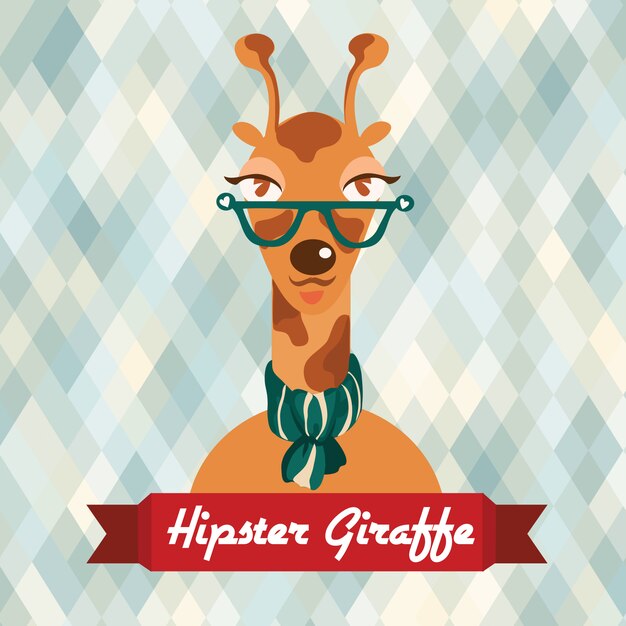 Affiche De Girafe Hipster