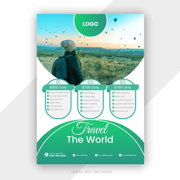 une affiche d'un guide de voyage avec une personne dans un chapeau et un chopeau dessus