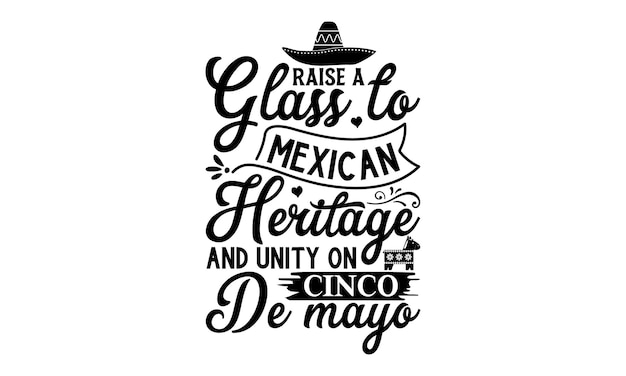 Une affiche avec un héritage mexicain et un chapeau mexicain dessus.