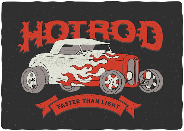 Affiche De Hotrod Vintage