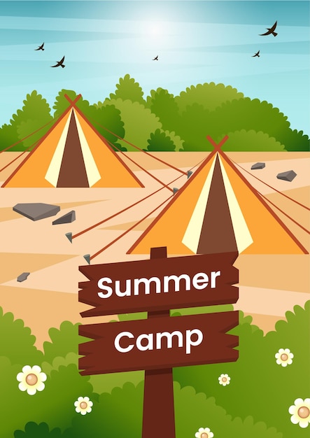 Affiche d'illustration du camp d'été