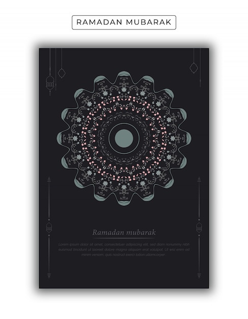 Affiche Islamique Ramadan Kareem Avec Décoration De Mandala Gratuit