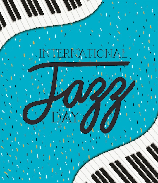 Affiche Jazz Day Avec Clavier De Piano