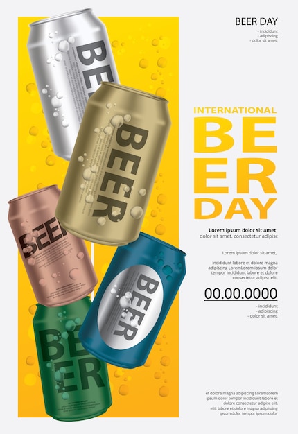 Affiche Journée Internationale De La Bière Template Design Illustration