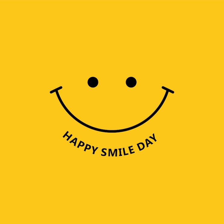 Vecteur affiche de la journée mondiale du sourire