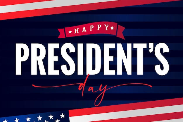 Affiche De Lettrage Happy Presidents Day Usa. Illustration Vectorielle