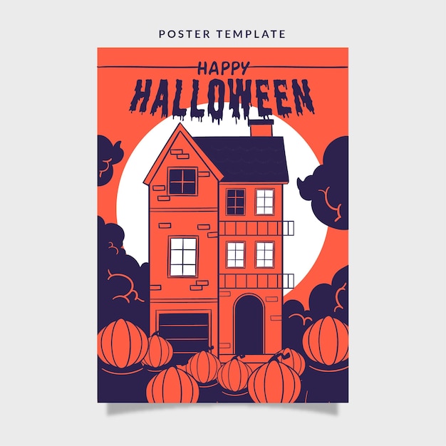 Affiche De La Maison D'halloween