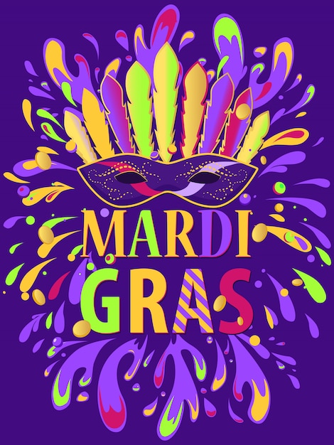 Vecteur affiche mardi gras