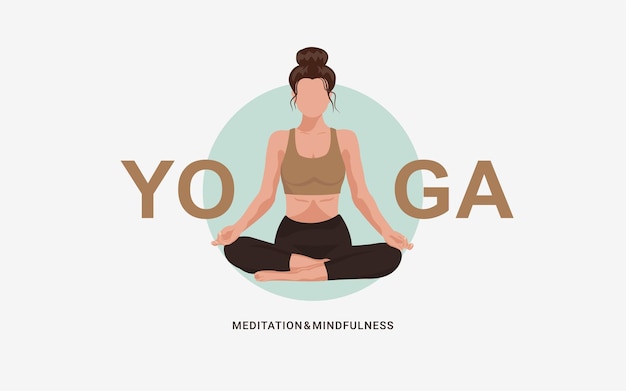 Vecteur affiche de méditation de yoga