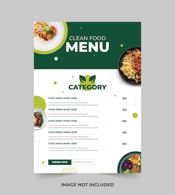 Vecteur affiche de menu de restaurant avec modèle d'impression alimentaire