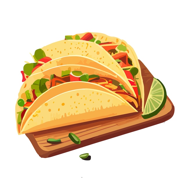 Vecteur affiche mexicaine de tacos pour les collations de restauration rapide et le menu à emporter