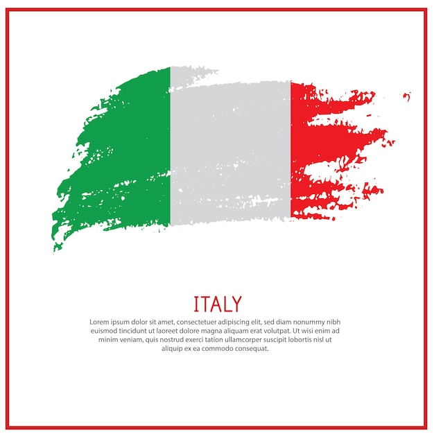 une affiche avec le mot Italie sur les médias sociaux Post