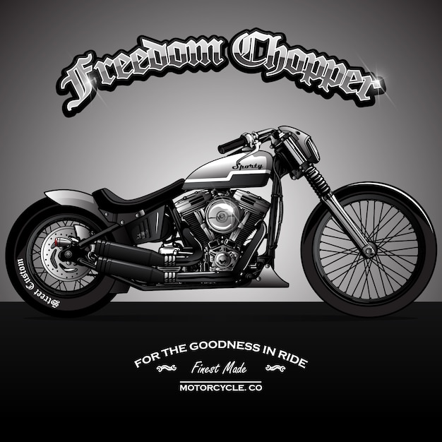 Affiche De Moto Classique Chopper