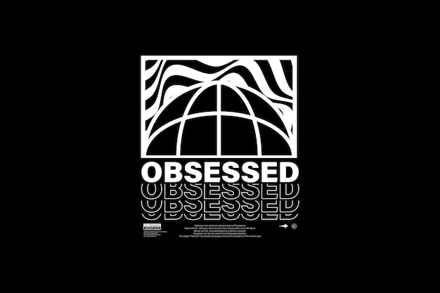 Une Affiche En Noir Et Blanc Pour L'album Obsessed Obsessed De La Marque.