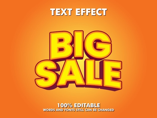 une affiche orange pour la grande vente avec une grande quantité de texte