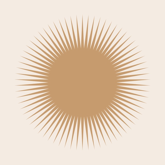 Affiche de pépinière graphique abstraite folklorique de rayon solaire de Boho sun.