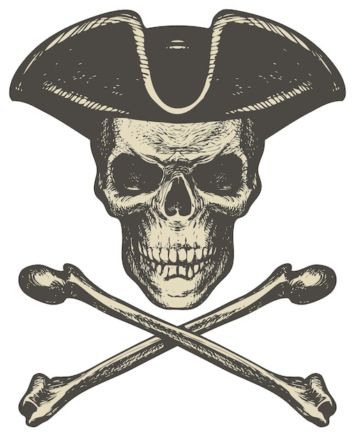 Affiche Pirate Avec Jolly Roger