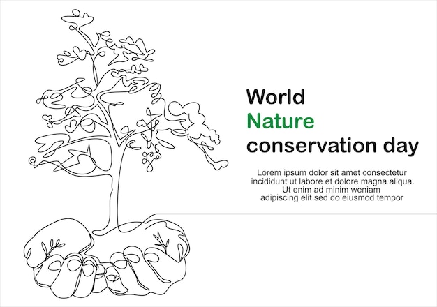 Une Affiche Pour La Conservation Mondiale De La Nature.