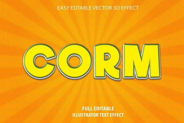 Vecteur une affiche pour un cornflake fait la publicité d'un effet 3d