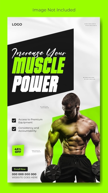 une affiche pour un culturiste musculaire avec les mots " Augmentez votre muscle " sur le devant