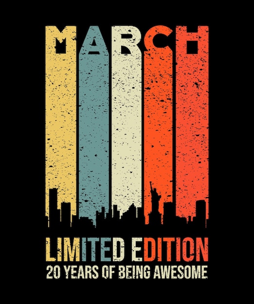 Une affiche pour une édition limitée de mars de 20 ans d'être génial.