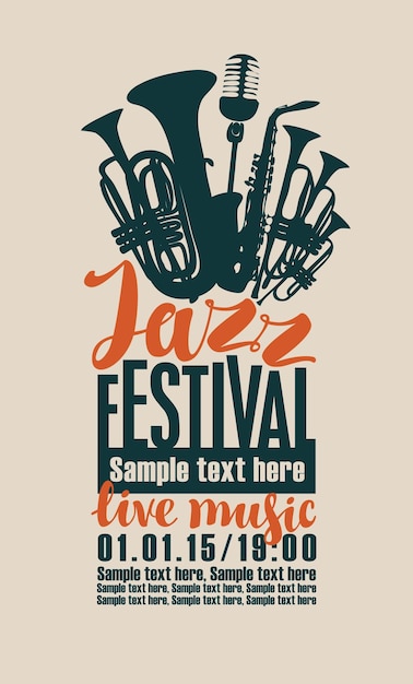 Affiche pour le festival de jazz