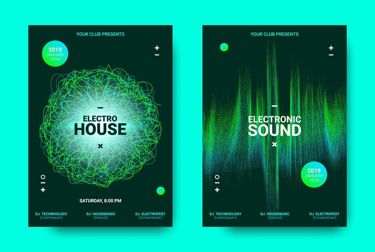 Affiche pour le festival de musique électronique