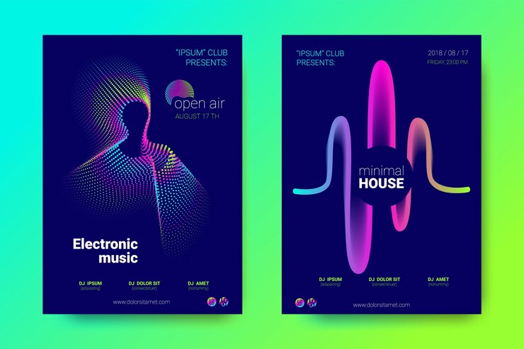 Affiche pour le festival de musique électronique