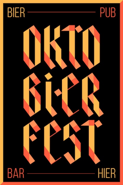 Affiche Pour Le Festival Oktoberfest