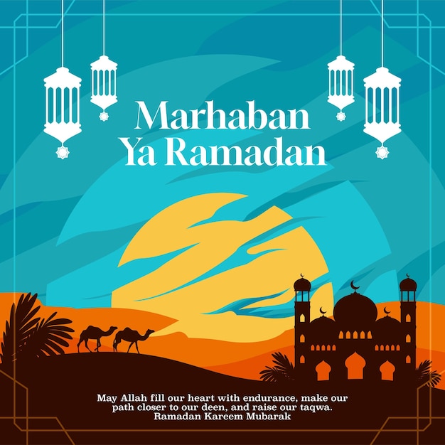 Vecteur une affiche pour la fête du ramadan.