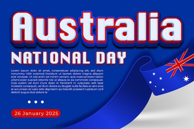 une affiche pour la fête nationale en Australie avec l'année 2025