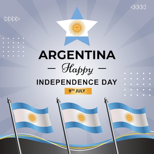 Une Affiche Pour Le Joyeux Jour De L'indépendance De L'argentine.