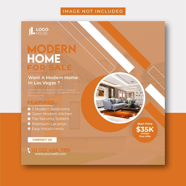 Vecteur une affiche pour une maison modèle appelée maison moderne
