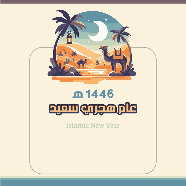 Vecteur une affiche pour la nouvelle année islamique muharram 1446