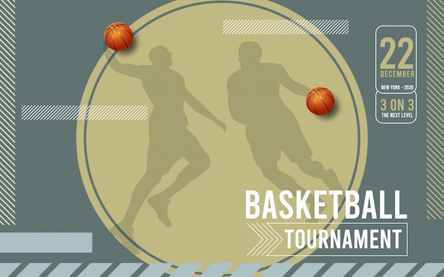 Affiche Pour Le Tournoi De Basket.