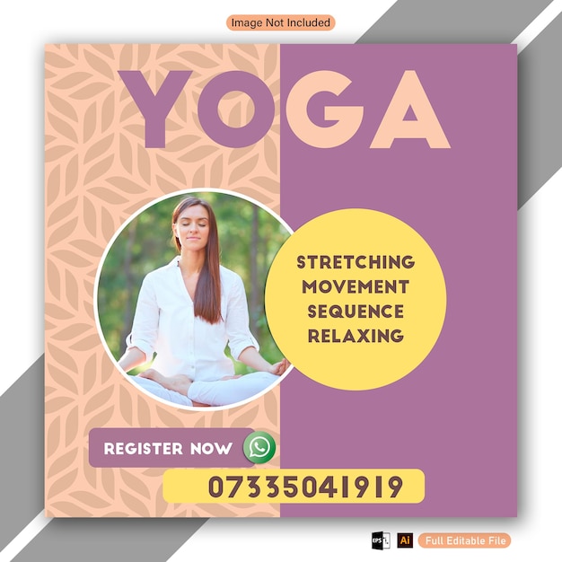 Vecteur une affiche pour le yoga qui dit 