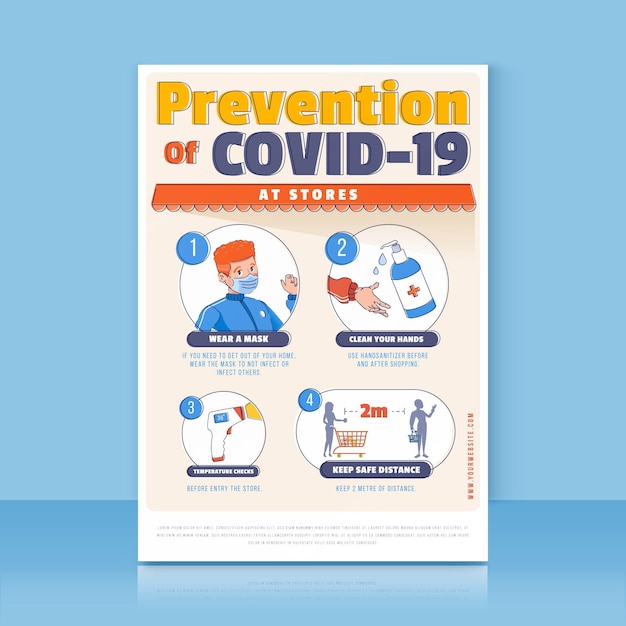 Affiche de prévention des coronavirus pour les magasins