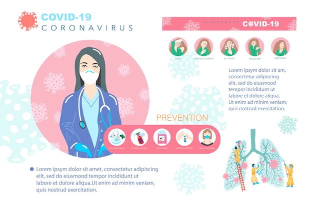 Affiche De Prévention Du Coronavirus Covid19 Arrêter Le Concept De Quarantaine De Virus Dangereux