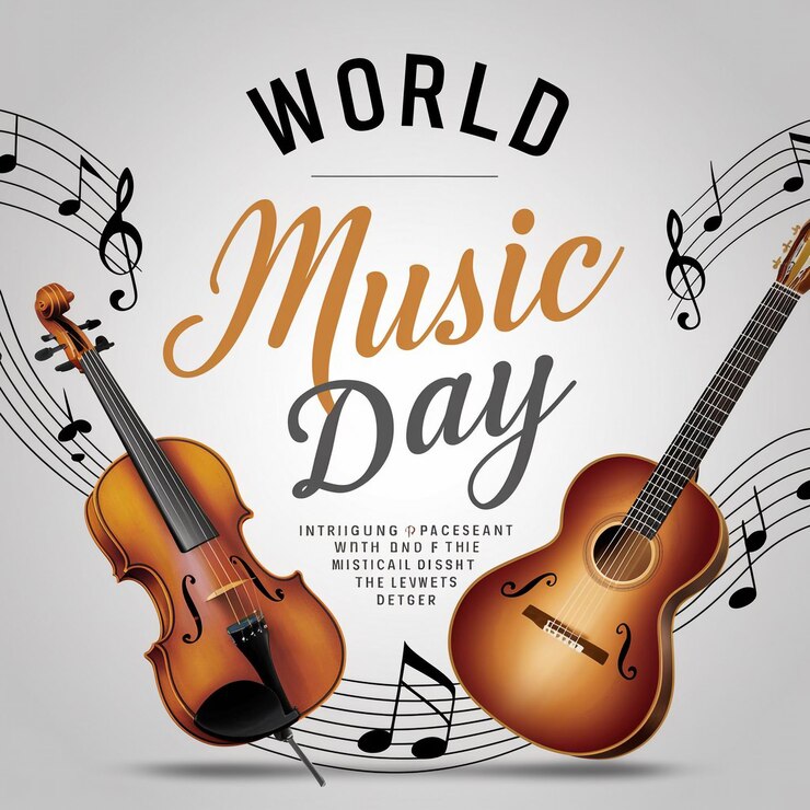 Vecteur affiche promotionnelle pour la journée mondiale de la musique