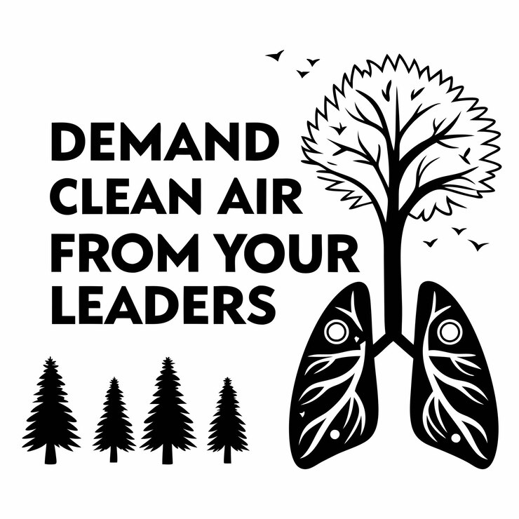 Vecteur une affiche qui dit "l'air pur de votre chef"
