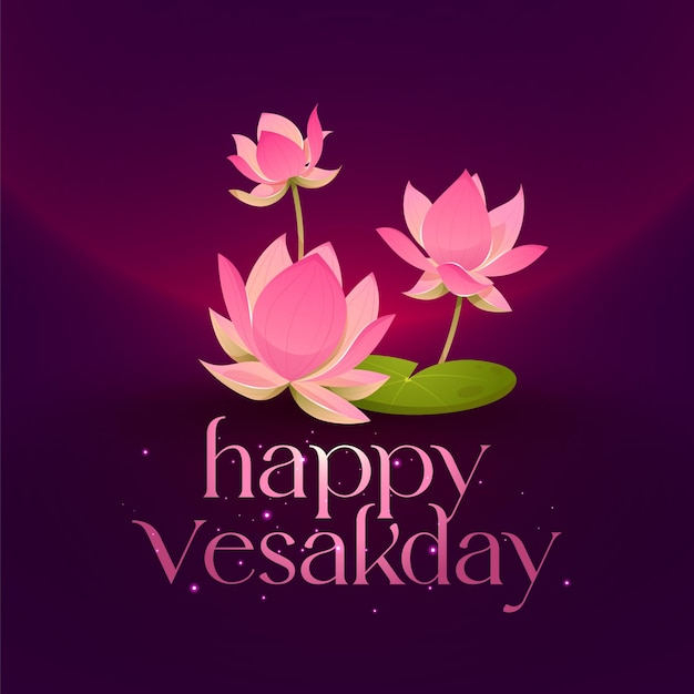 Vecteur une affiche qui dit bonne journée vesak dessus