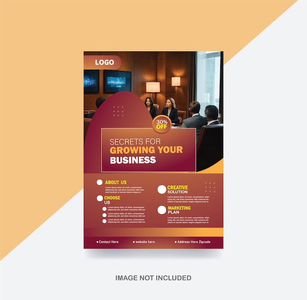 une affiche qui dit " Fly your business " dessus