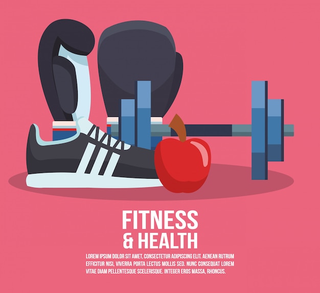 Affiche De Remise En Forme Et De La Santé Avec Des Informations Et Des éléments Vector Illustration Graphisme