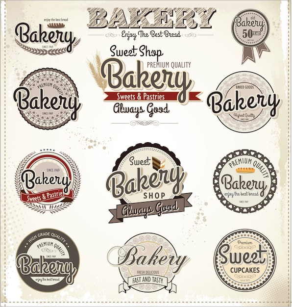 Affiche rétro de boulangerie