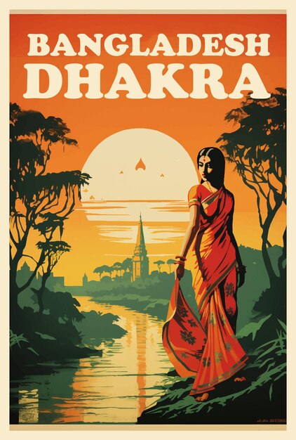 Affiche rétro de Dhakra